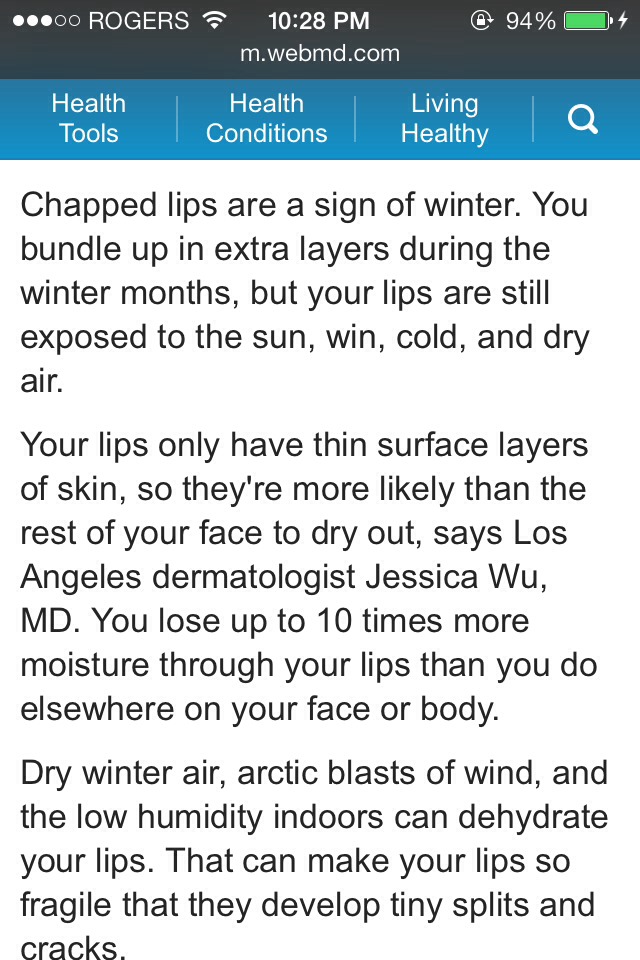 Getting Rid Of Winter Chapped Lips 