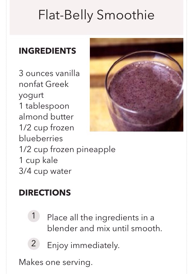Drink Yourself to a Flat Belly: Pineapple Kale Blueberry Smoothie π