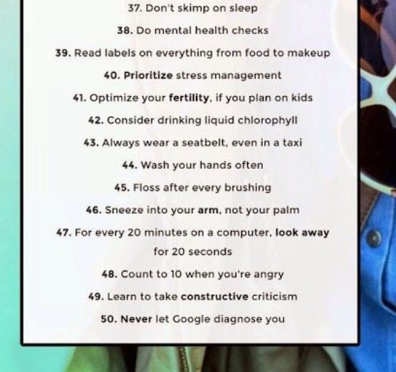 50 Health Habits