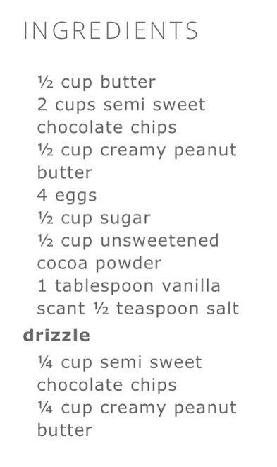 Flourless Peanut Butter Fudge Brownies 