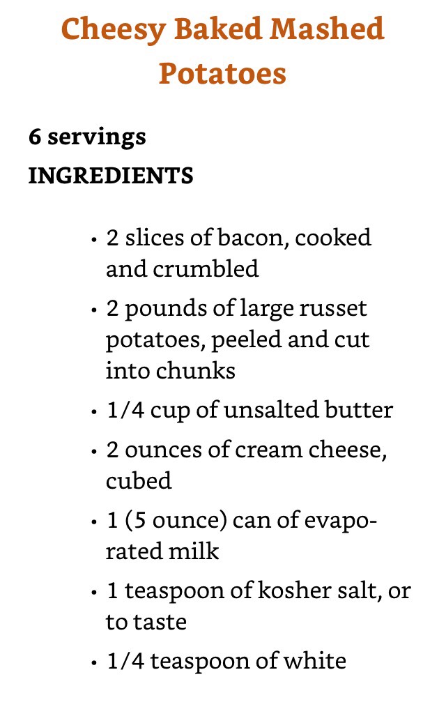Cheesy Baked Mashed Potatoes Recipe