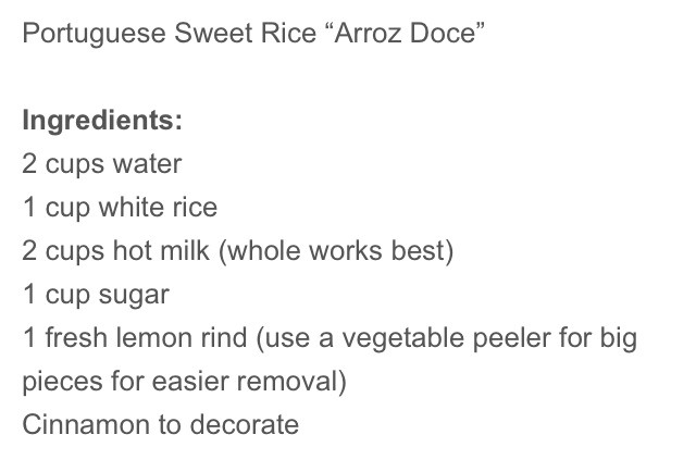 Portuguese Sweet Rice