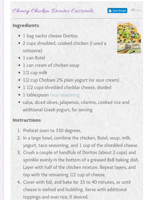 😎Cheesy Chicken Doritos Casserole😎  