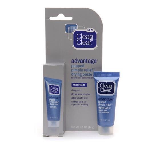 4. When you've rebelled against every piece of advice warning you not to pop pimples, Clean & Clear product can help. Apply this paste to popped pimples and once it turns white, it means it's drying out the acne you're treating. 
C&C Advantage Popped Pimple Relief Drying Paste,$7.49, Drugstore.com