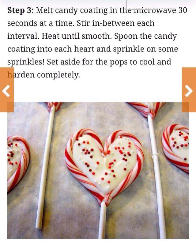 Peppermint Candy Sweet Heart Lollipops!!! Yum 🎀