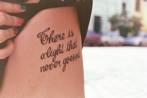 “There is a light that never goes out”
