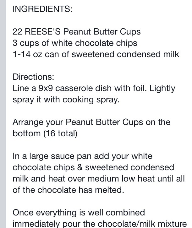 White Chocolate Fudge With Reece Peanut Butter Cups  