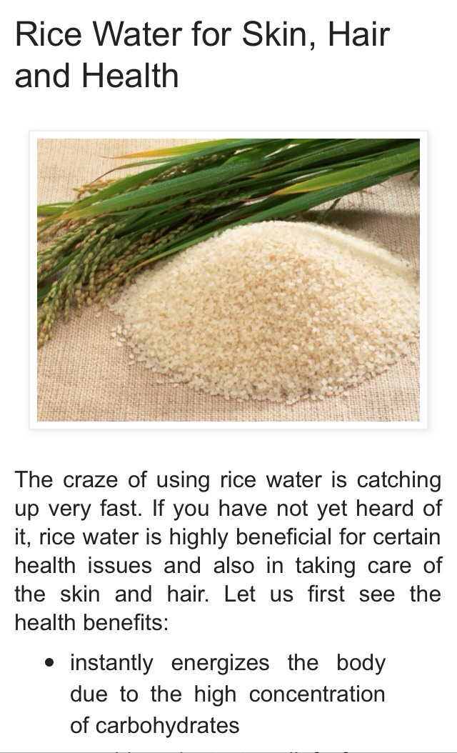 RICE WATER FOR FACE & HAIR