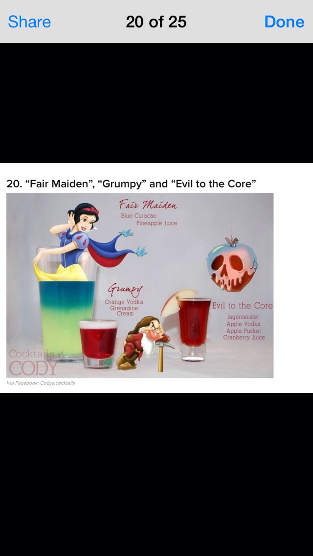 Disney cocktails 🍹