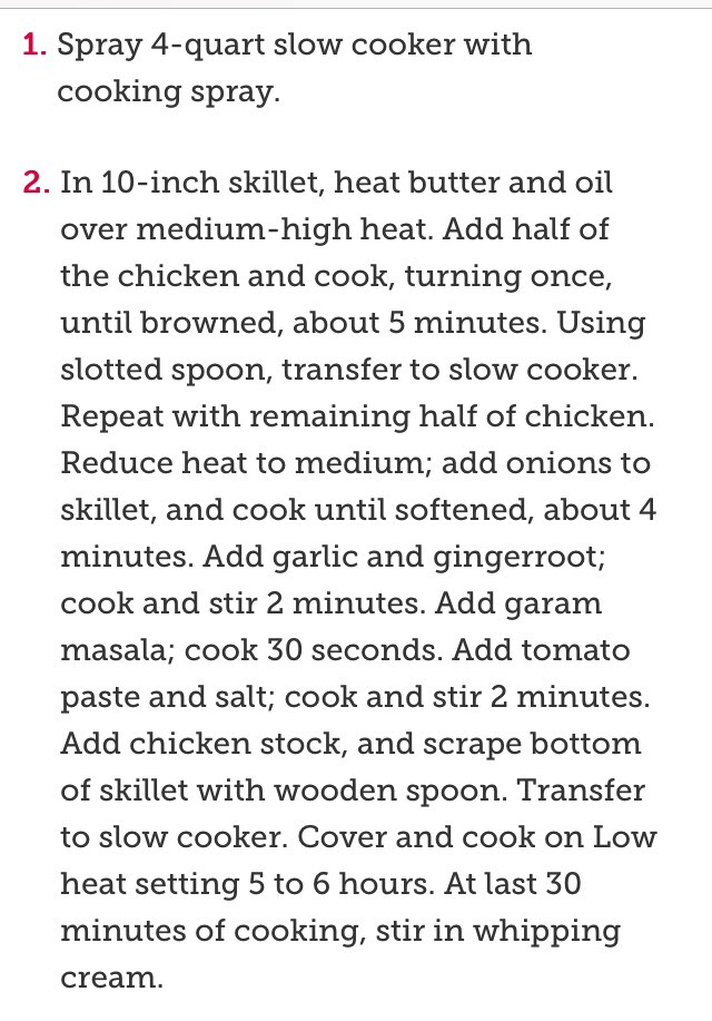 Slow Cooker Butter Chicken 
