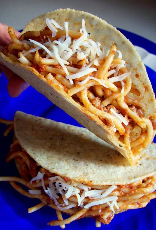 8. Spaghetti Tacos