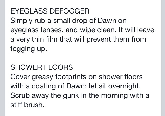 Dawn Dish Soap. Not Just For Washing Dishes Anymore!
