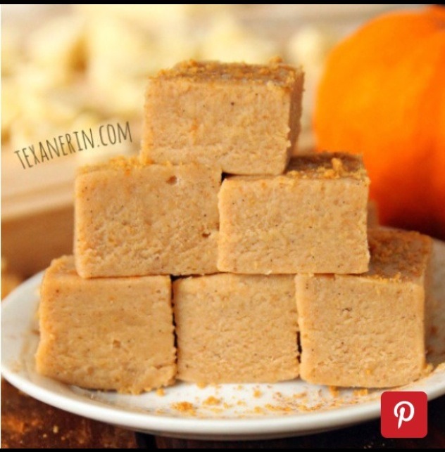 No-bake white chocolate pumpkin fudge