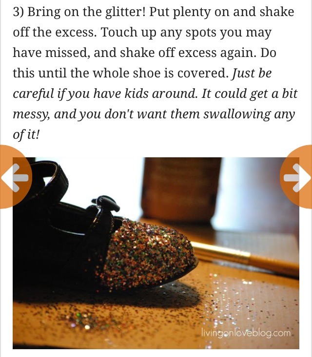 Twinkle Toes! DIY Glitter Shoes For Your Princess