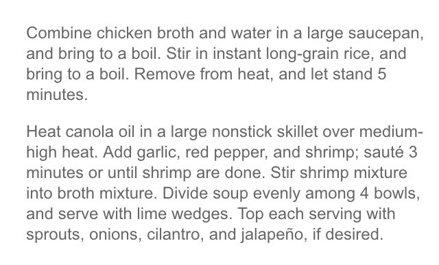 Spicy Shrimp & Rice Soup Recipe