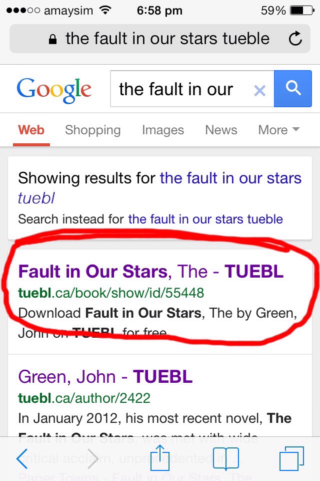 Click the first link that comes up but make sure that "TUEBL" is in the link.