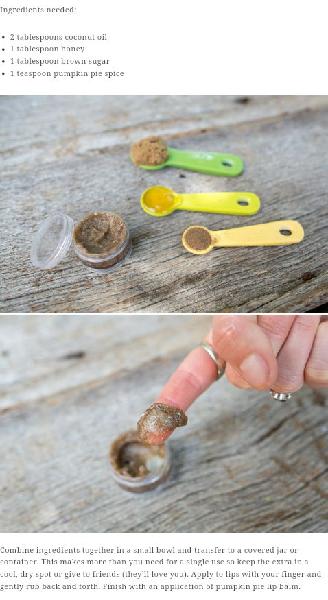 DIY Pumpkin Pie Edible Lip Scrub For Yummy Soft Lips !!!!