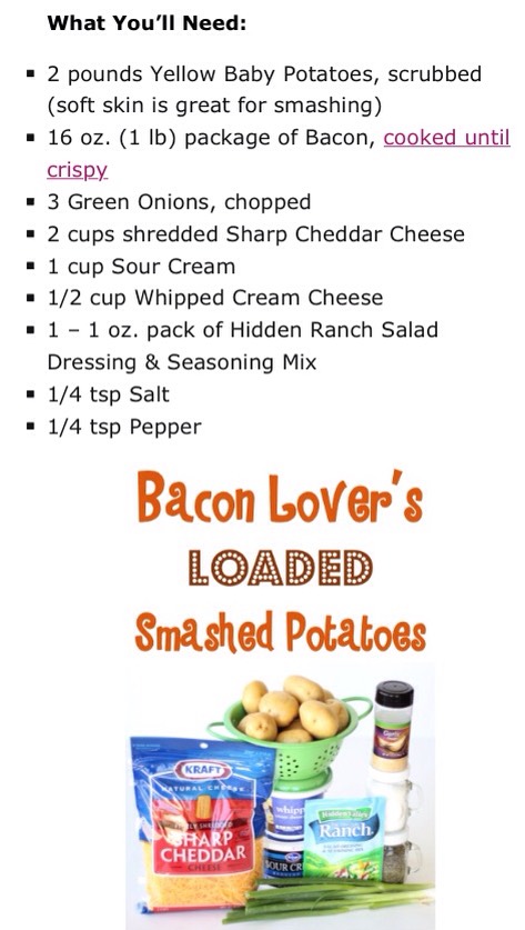 ✨Bacon Lovers Loaded Smashed Potatoes✨