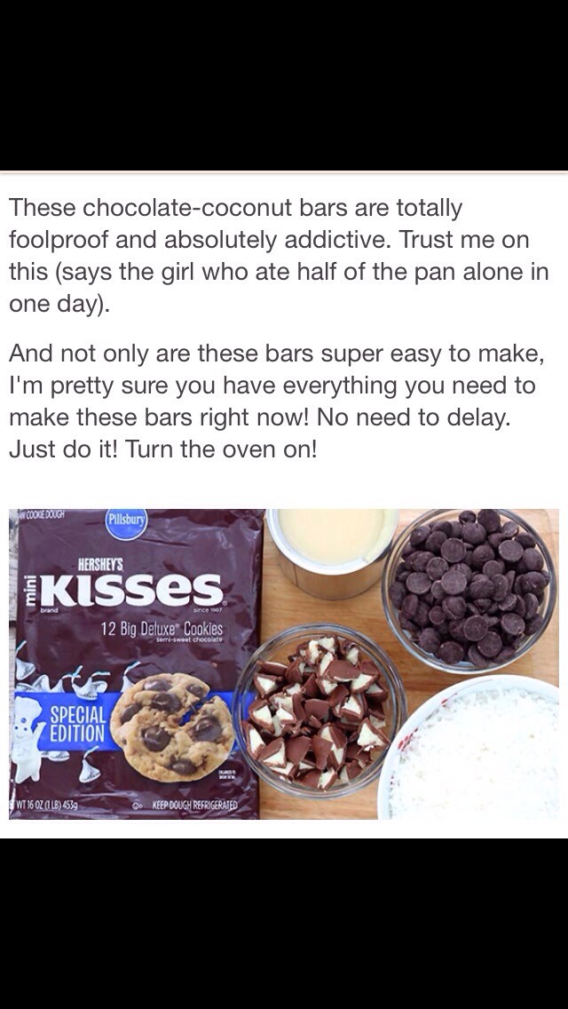 Chocolate Coconut Bars! These are Like Heaven...