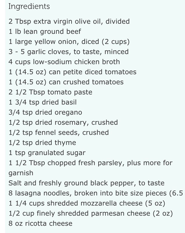 Delicious Lasagna Soup! 😋