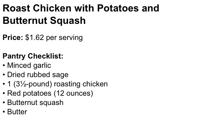 Roast Chicken With Potatoes And Butternut Squash