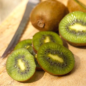 Kiwis
This small, brown, fuzzy fruit is loaded with vitamin C and antioxidants, which keep skin firm, help prevent wrinkles, and are great for healthy bones and teeth. The antioxidants in kiwis also protect you from cancer and heart disease.