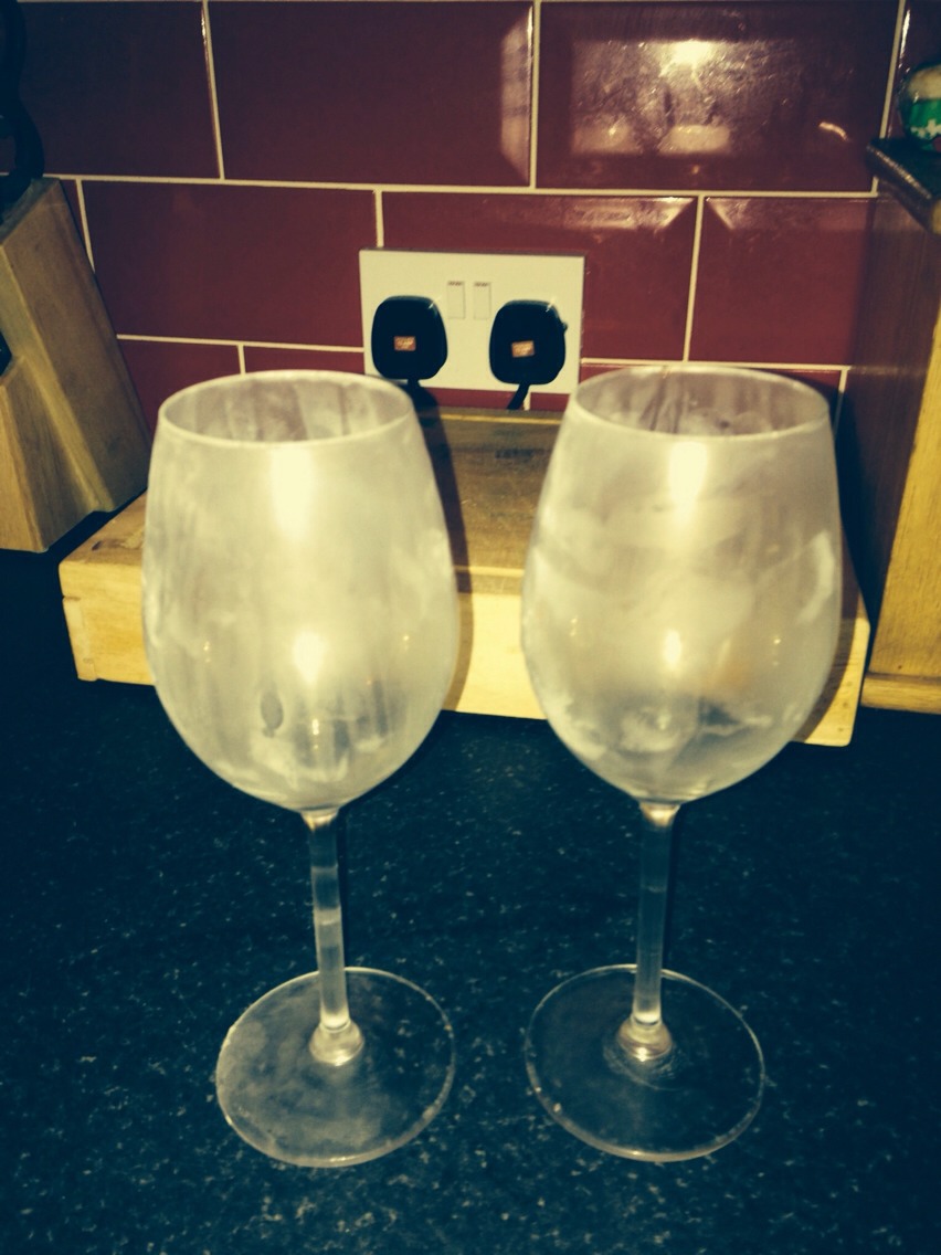 Then pop into freezer for 1 minute, or longer and adds a nice cold touch to your drinks!