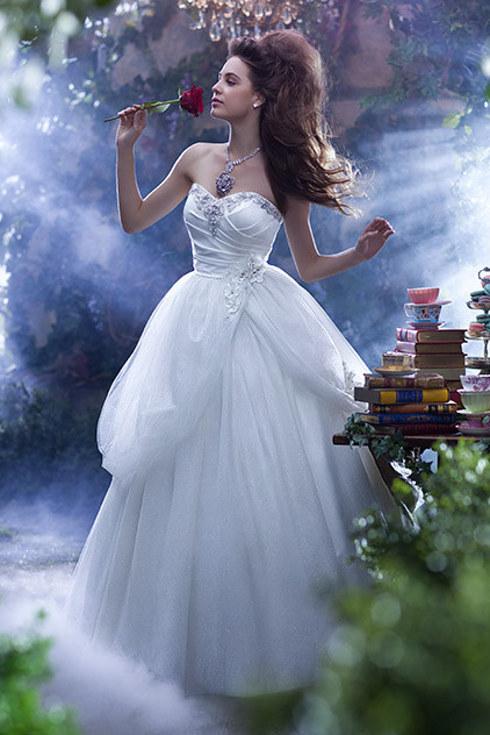 3. Belle
Satin, and glistening with rhinestones, crystals, sequins and pearls.