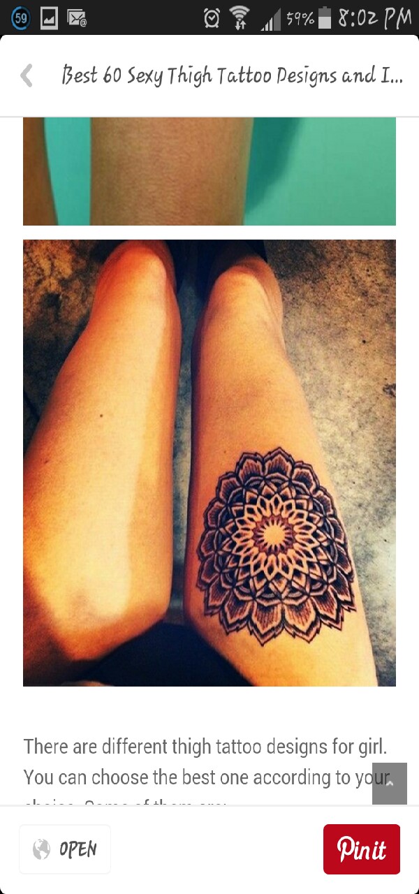 Sexy Thigh Tattoos And Designs For Women! 