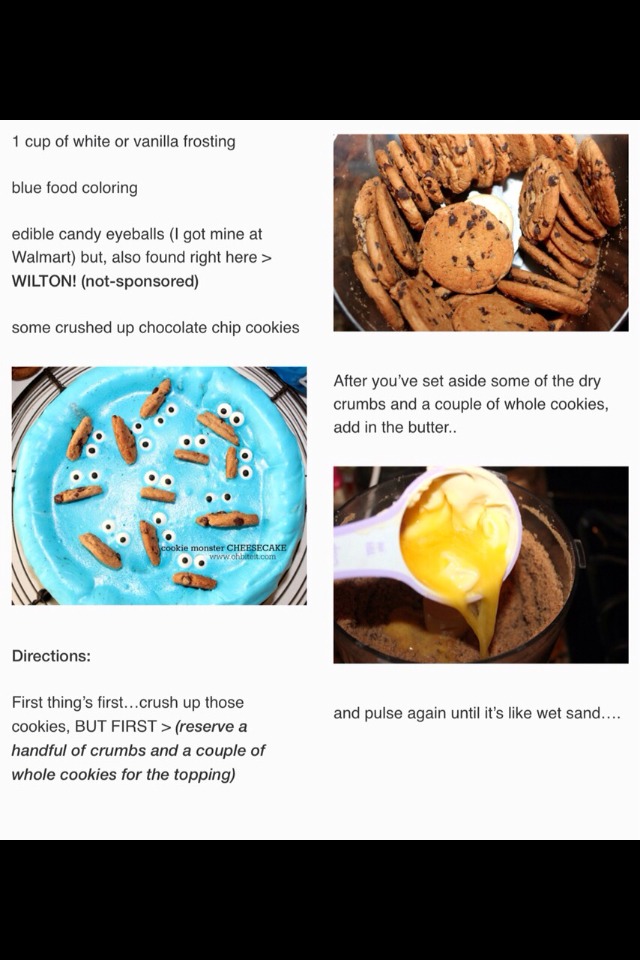 Cookie Monster Cookie Cheese Cake