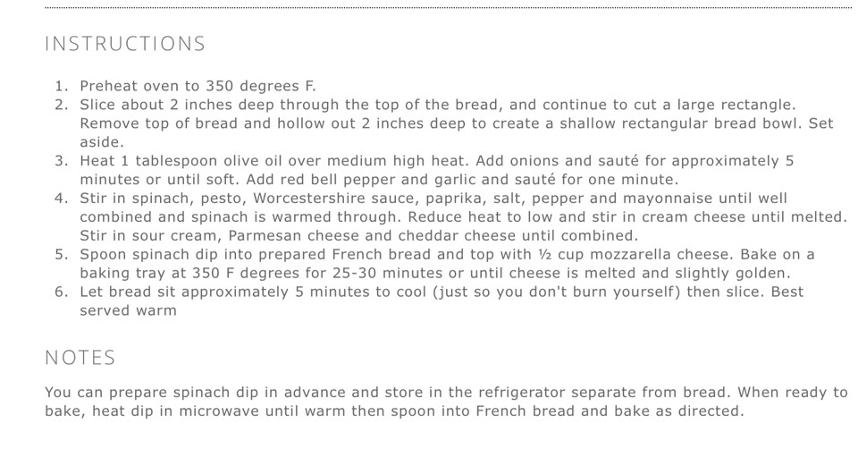 Spinach Dip Stuffed French Bread 