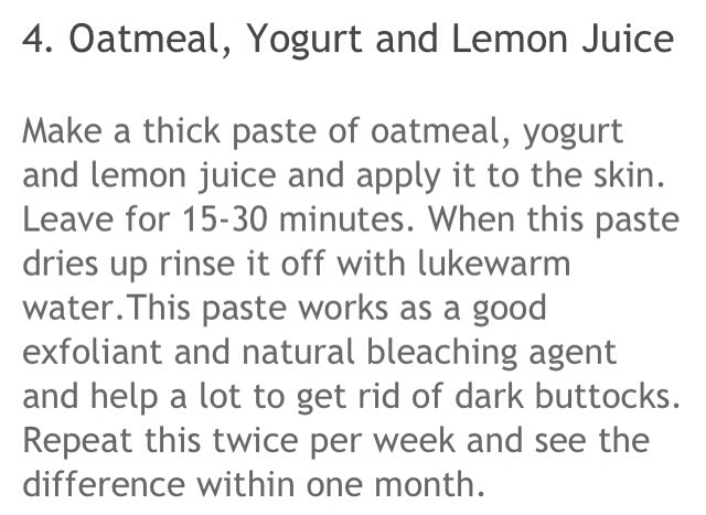 Seven Best Natural Home Remedies And Tips To Cure Dark Buttocks (Bum) 