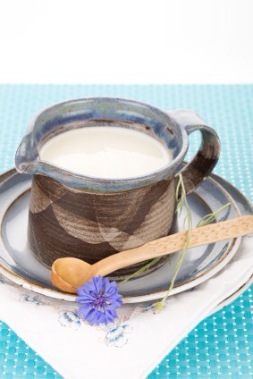 Kefir, like yogurt, is a cultured dairy product chock-full of probiotics. Drink it, put it in smoothies, soups, or dressings. Or use it as a substitute for buttermilk or yogurt in baked goods. You can even make kefir ice cream if you're feeling particularly adventurous!