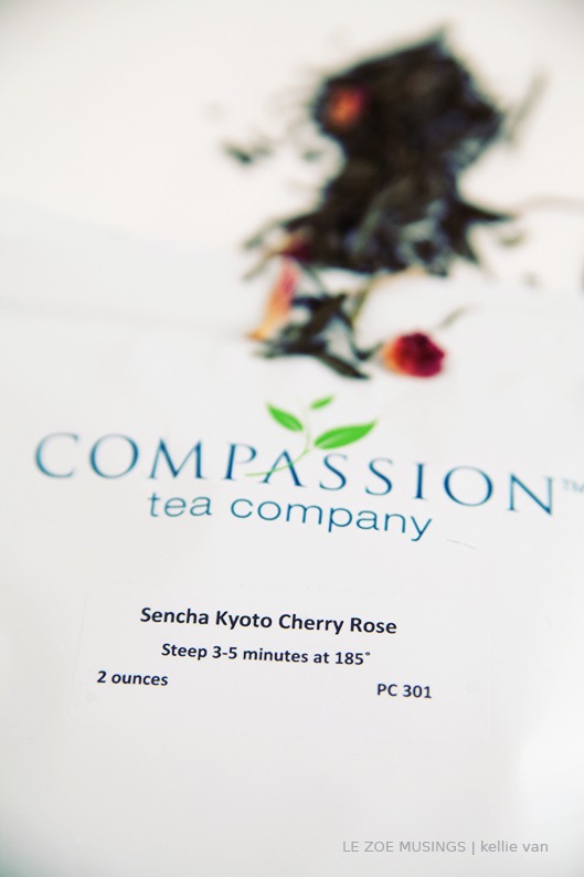 I have the most amazing scented tea sitting on my shelf. This cherry rose tea was sent to me from the folks over at Compassion tea a while back. It was so perfect for this project. I crushed the tea leaves and mixed them into my sugar scrub for texture and visual. Not to mention, the smell of the 🌹