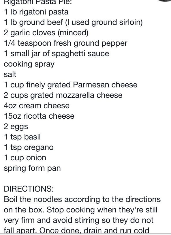 Pasta Rigatoni Pie So Easy To Make!