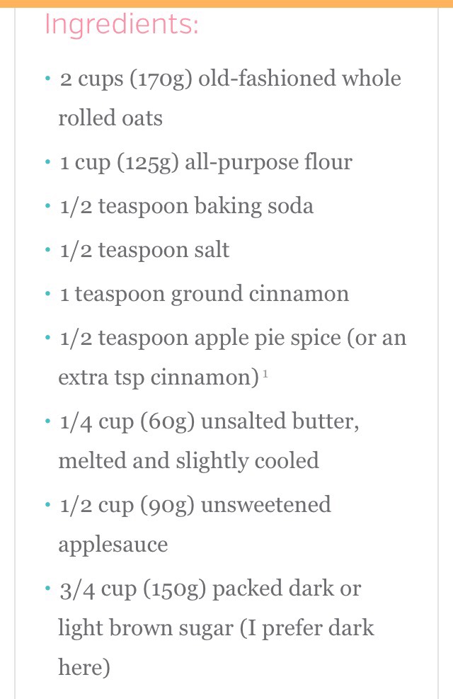 Apple Cinnamon Oatmeal Cookies.