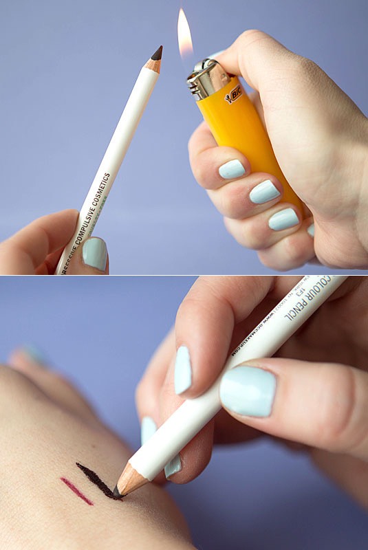 heat up your eyeliner for smoother application