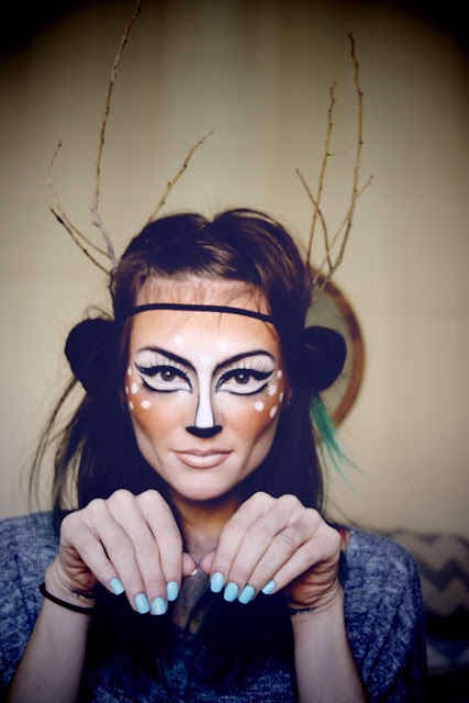 Deer Makeup. Last minute. Why not?