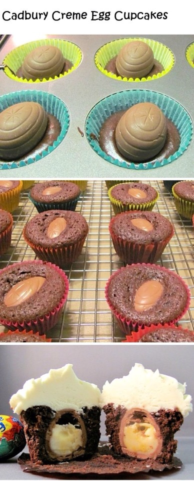 Cudburry Creme Egg cupacakes!