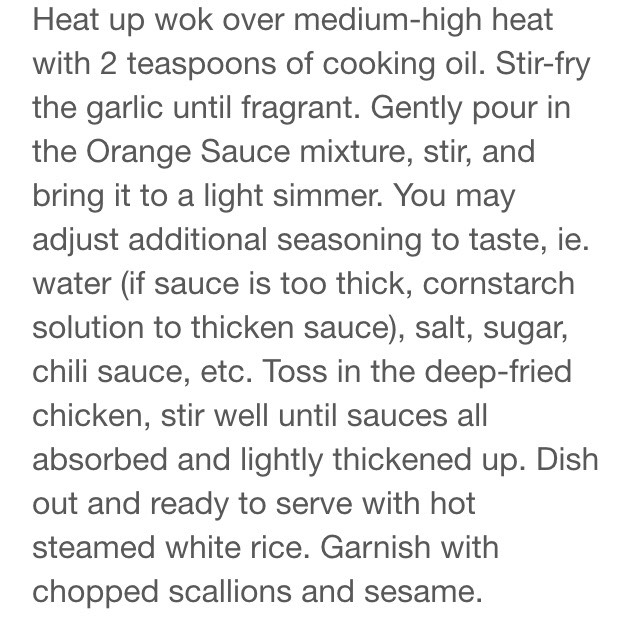 Chinese Orange Chicken 