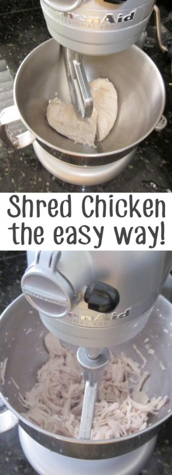 22. The Easy Way To Shred Chicken
Put the chicken breasts in your KitchenAid while they are still hot and it will shred it in less than a minute. Nice to know!