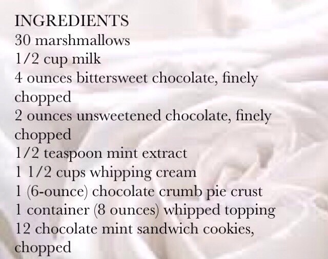 ✨chocolate Mint Cookie Pie✨