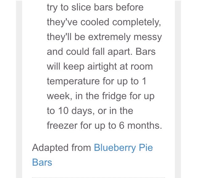 Blueberry Oatmeal Crumble Bars