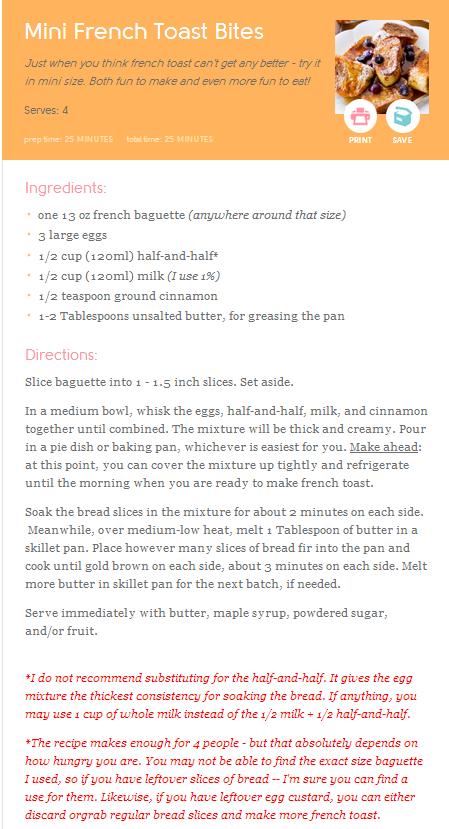 Mini French Toast Bites 