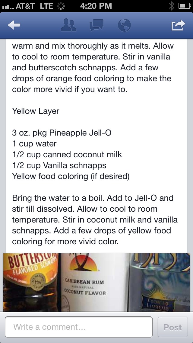 Candy Corn Jello Shots
