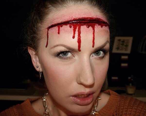 Gaping Wound Makeup. Can't go wrong with gushing blood!
