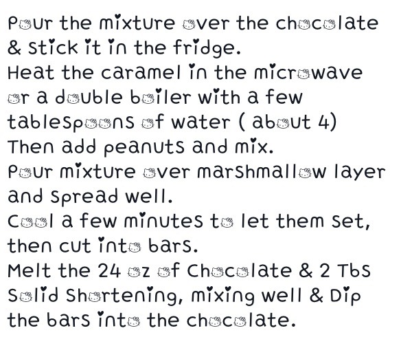 Homemade Snicker Bars