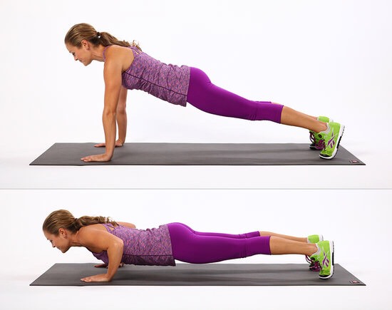 4. Follow this by another 10 push ups

~Above shows the correct form of a push up. There is more info about them on number 1. 