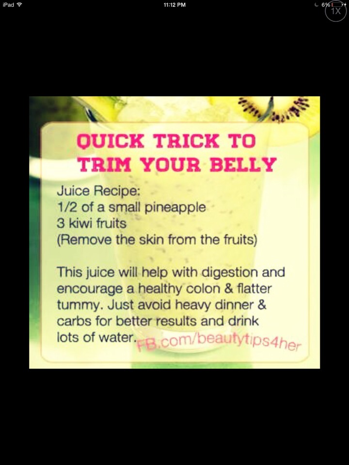 This is a really easy recipe to trim your belly!