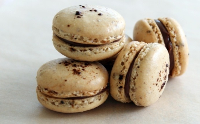 Coffee nutella macaroons